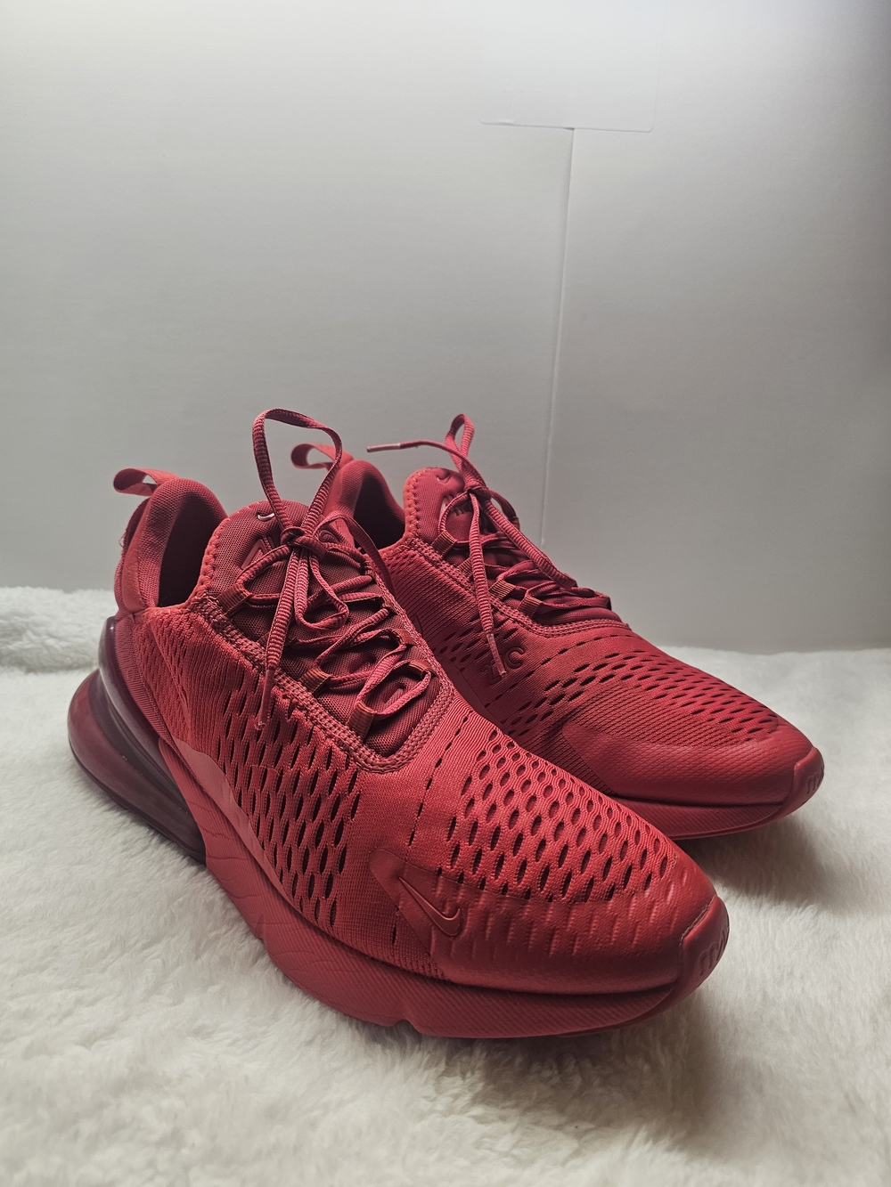 Nike Men’s Air Max 270 All-Red Athletic Sneakers